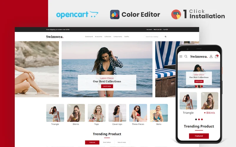 Swimwear Lingerie Store Opencart Theme